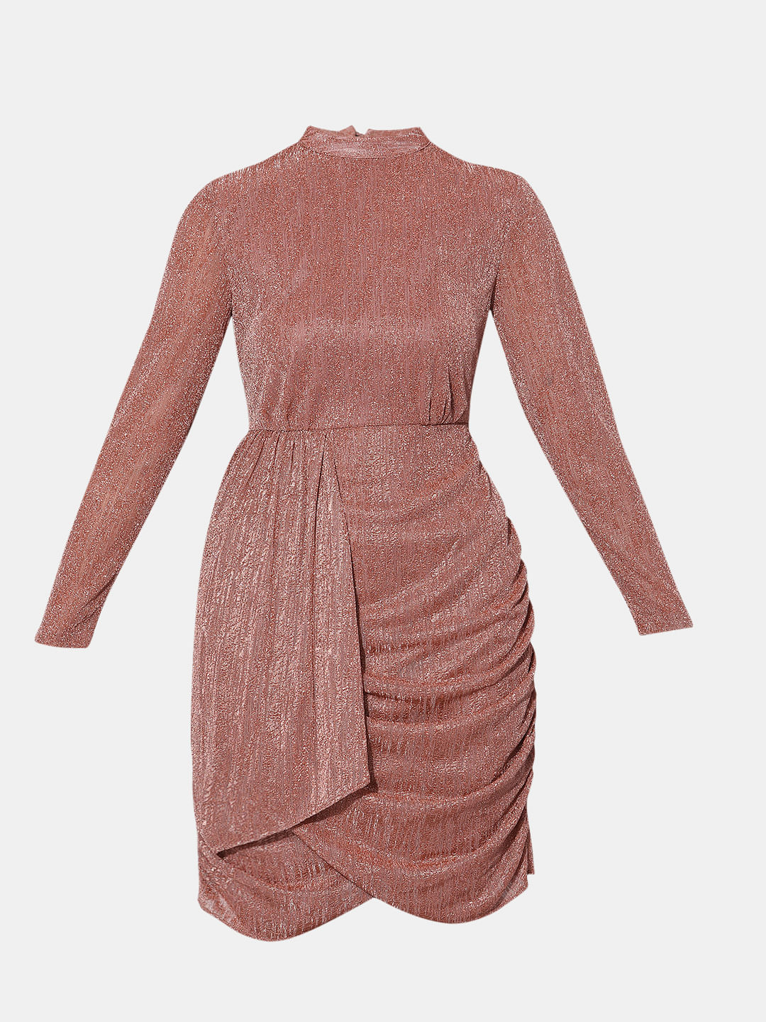 Brown Shimmer Mini Dress