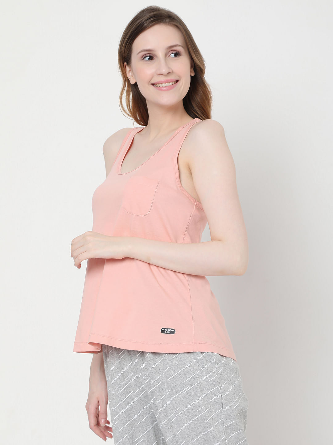 Pink & Grey Tank Top & Joggers Set