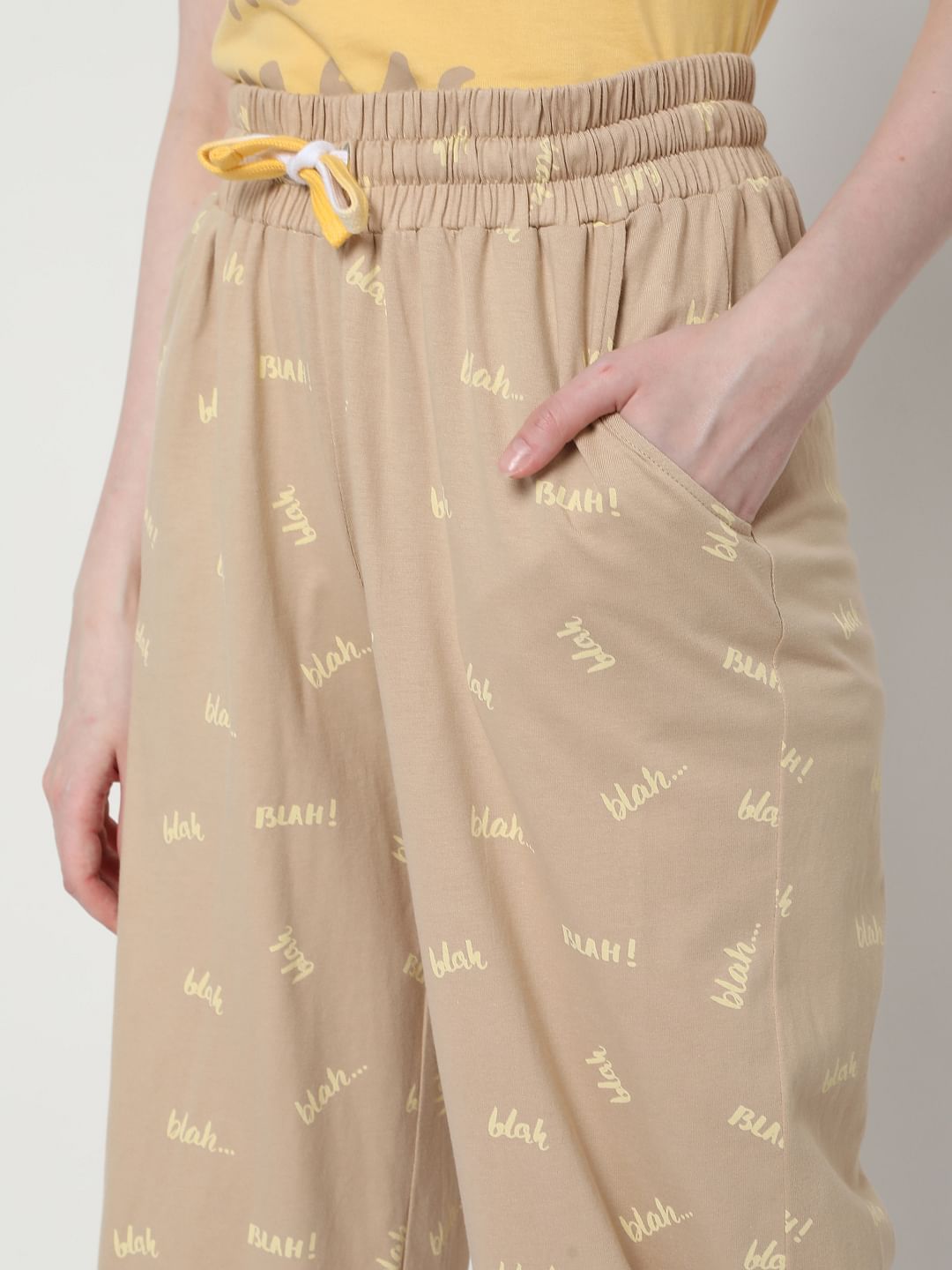 Beige & Yellow Pyjama Set