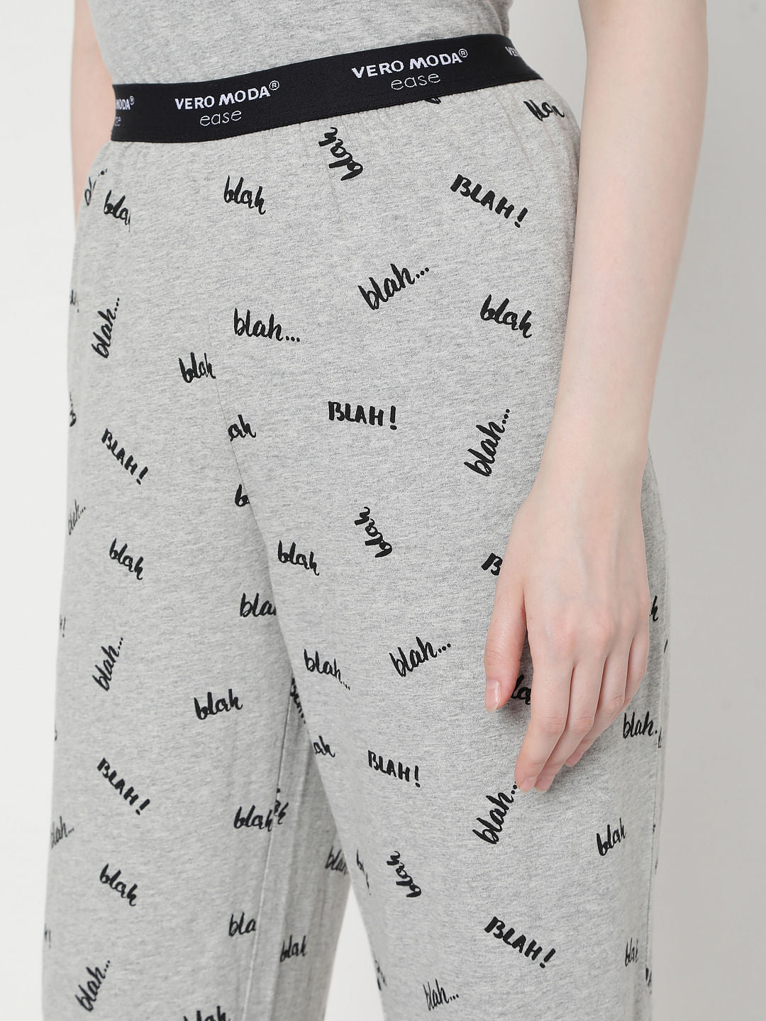 Grey Printed T-Shirt & Joggers Set