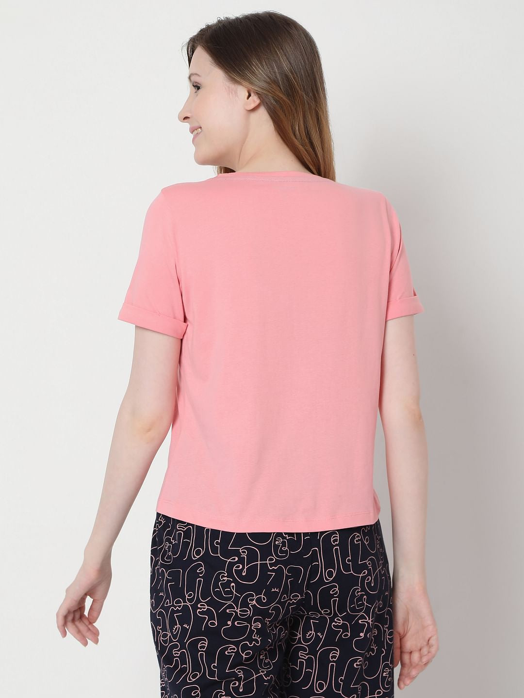Pink & Blue Joggers & T-Shirt Set