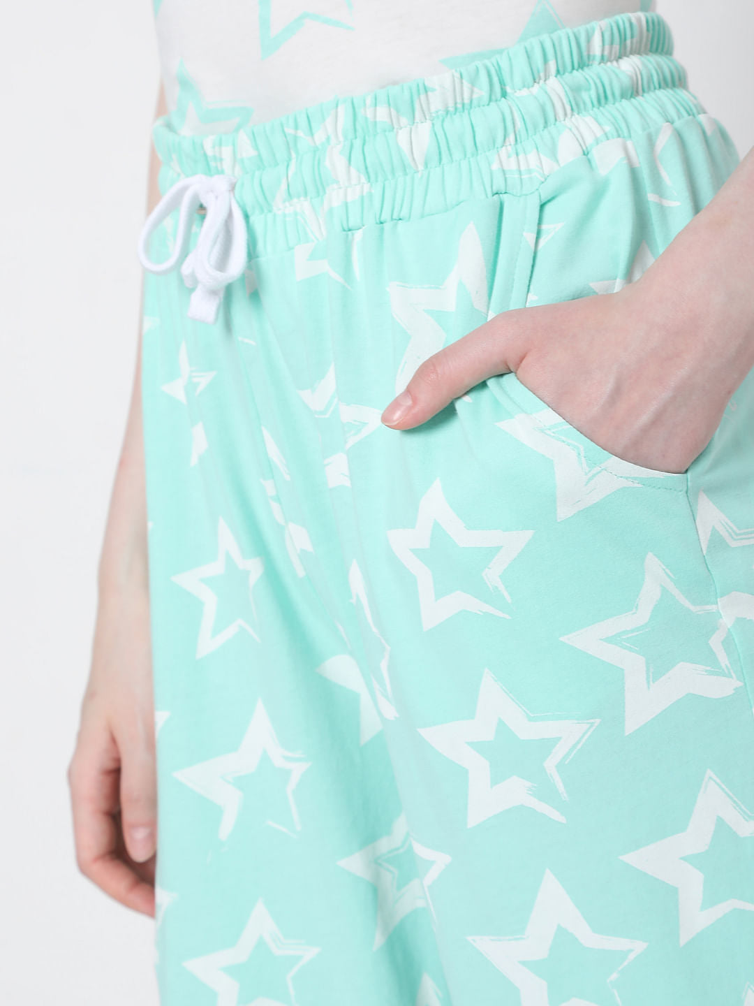 Green Star Print Pyjama Set
