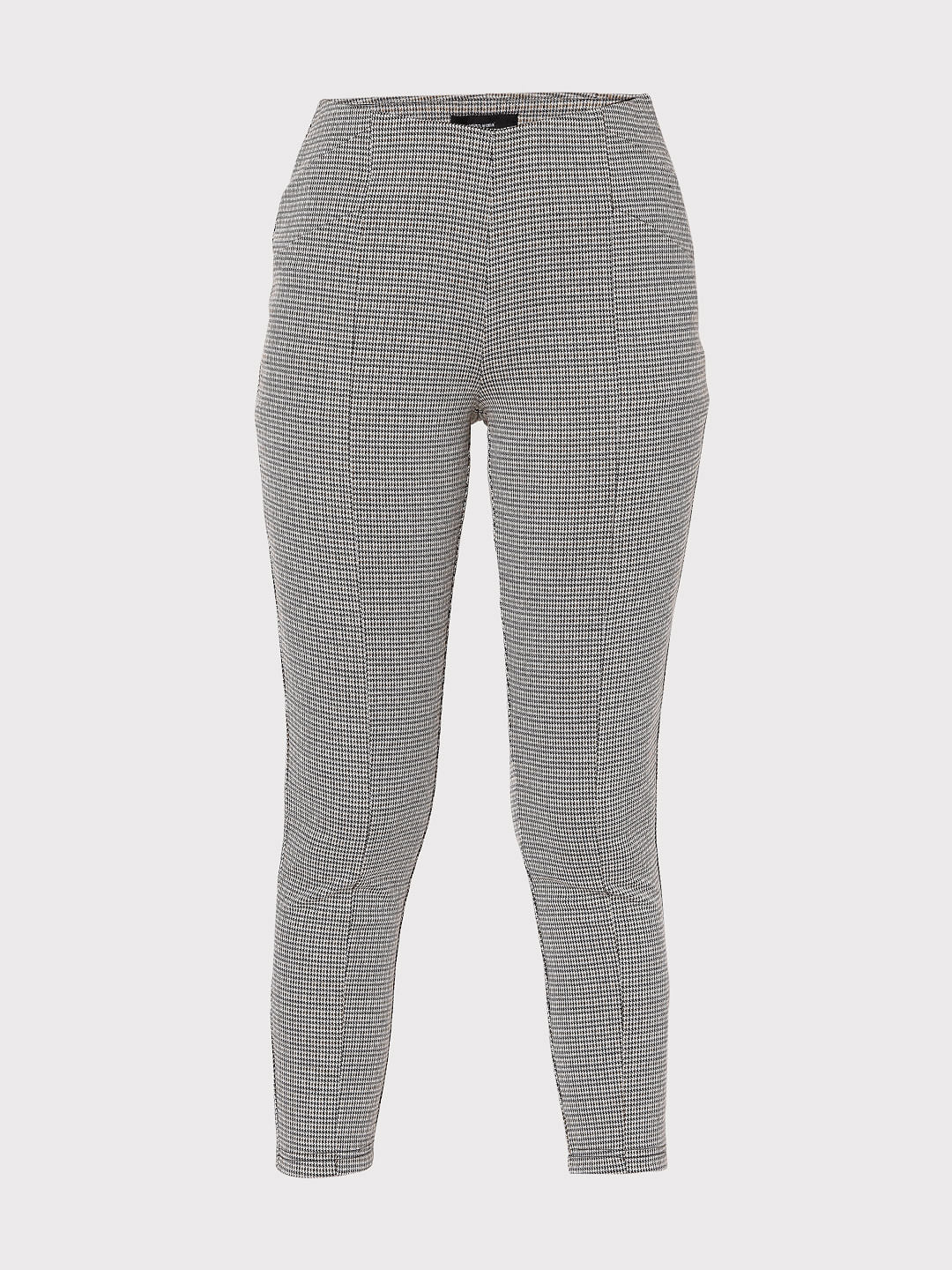 Black Textured Woven Leggings