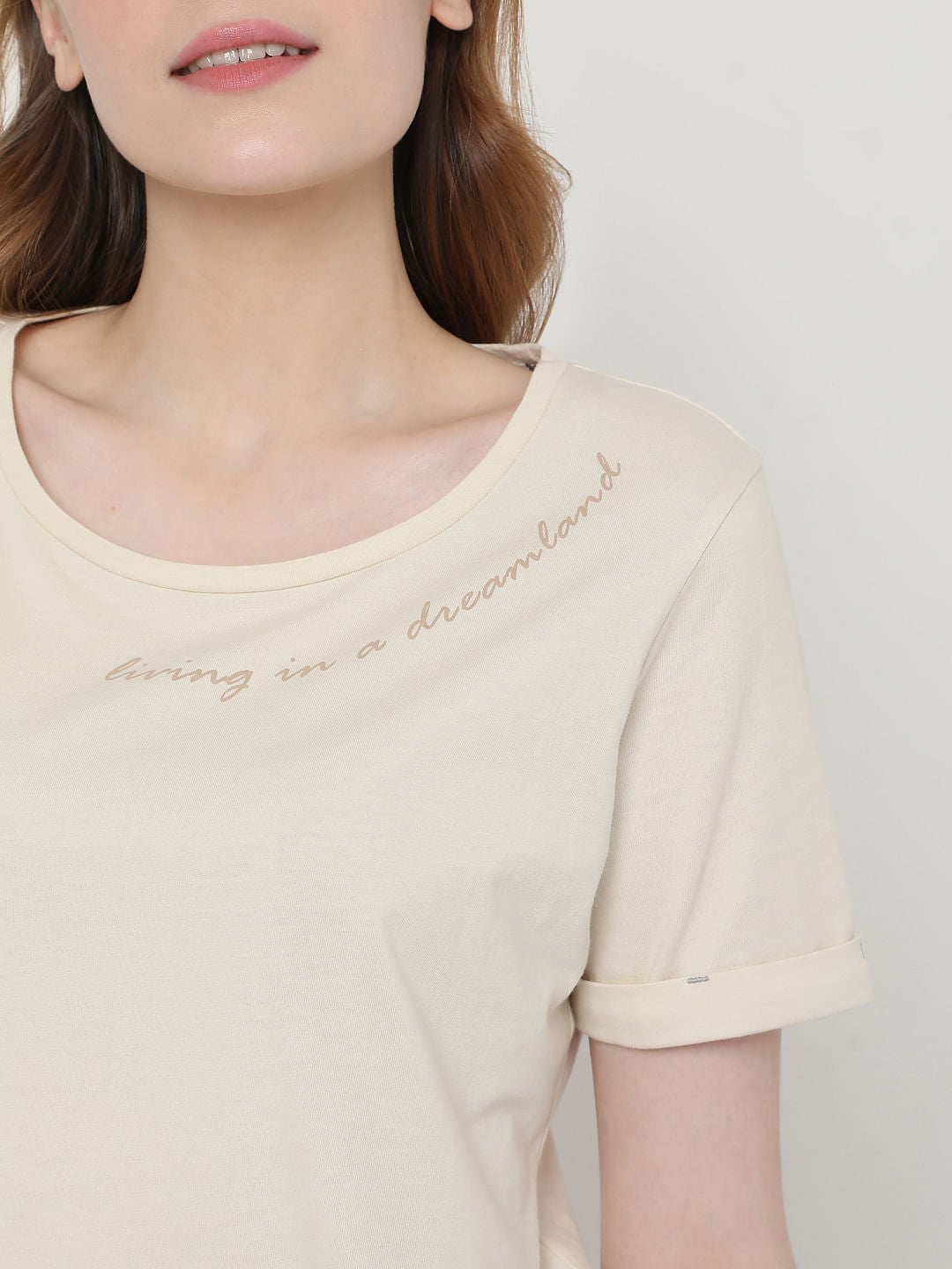 Beige & Grey Coffee Cup Print T-Shirt & Shorts Set