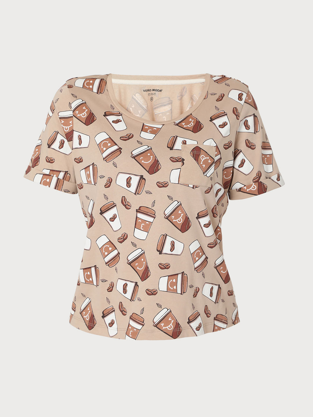 Brown Coffee Cup T-Shirt & Joggers Set