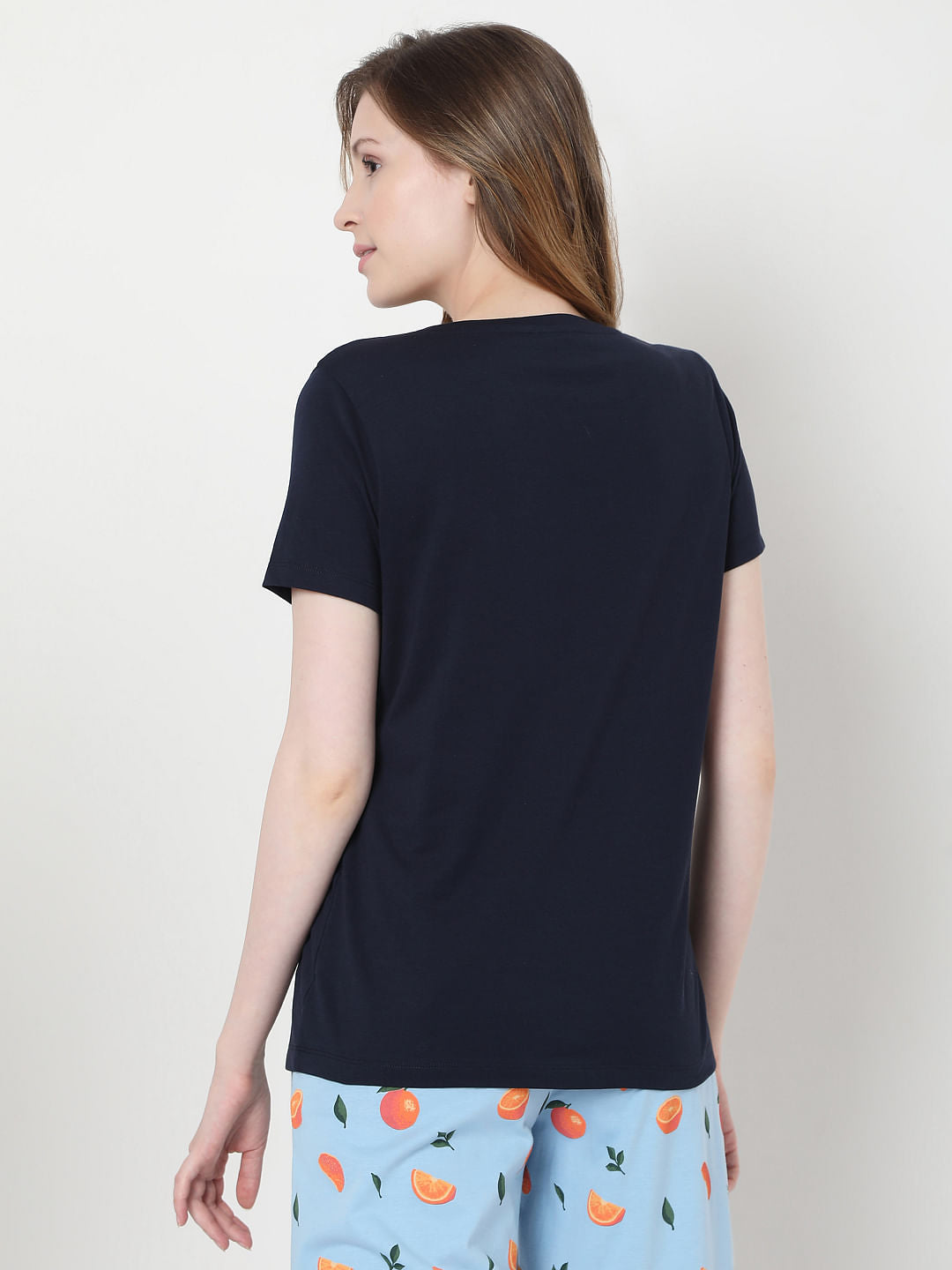Blue Tangerine Print Pyjama Set