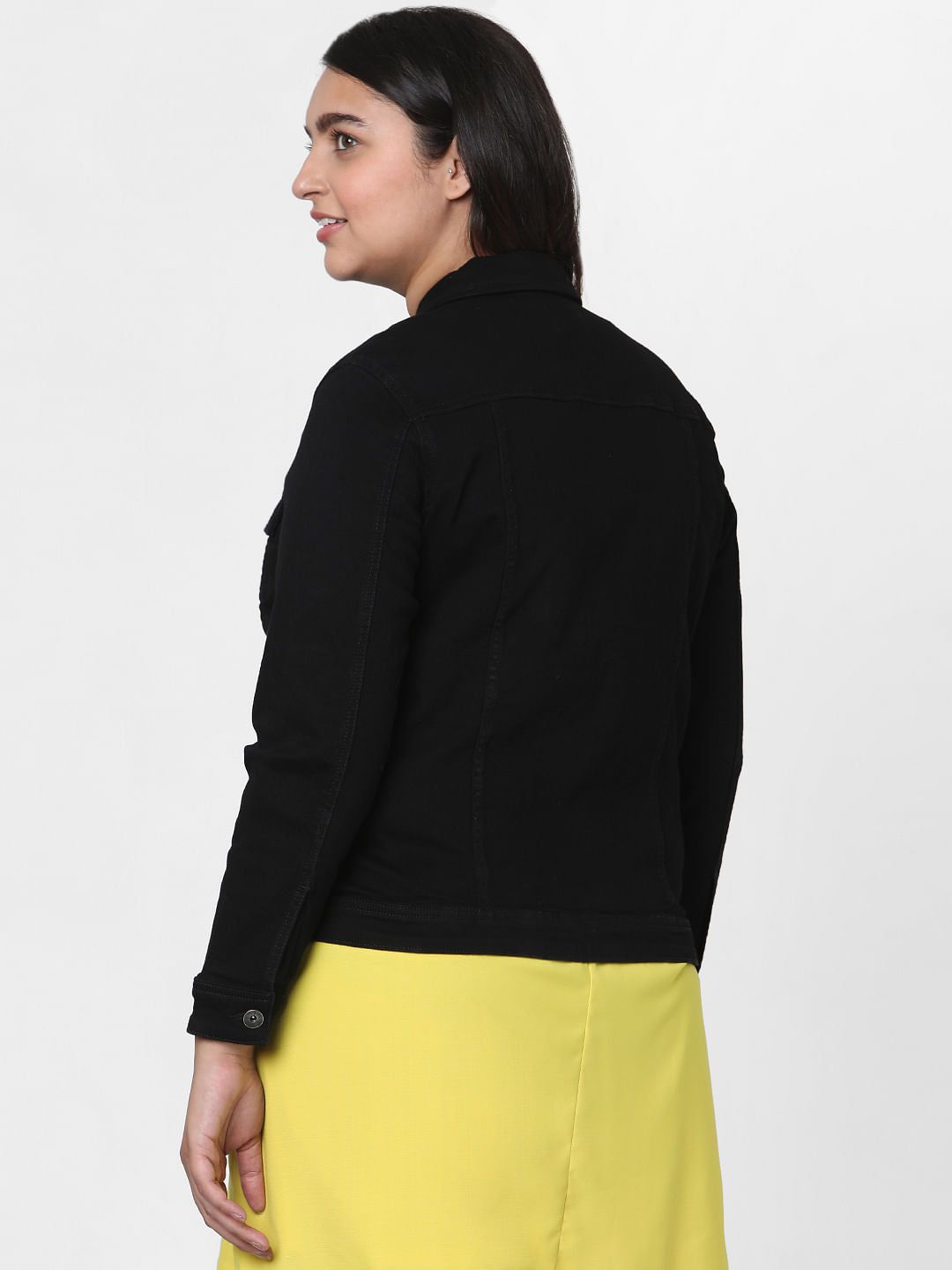 Curve Black Denim Jacket