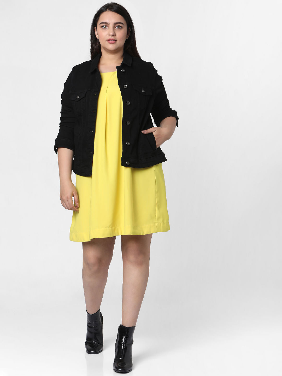 Curve Black Denim Jacket