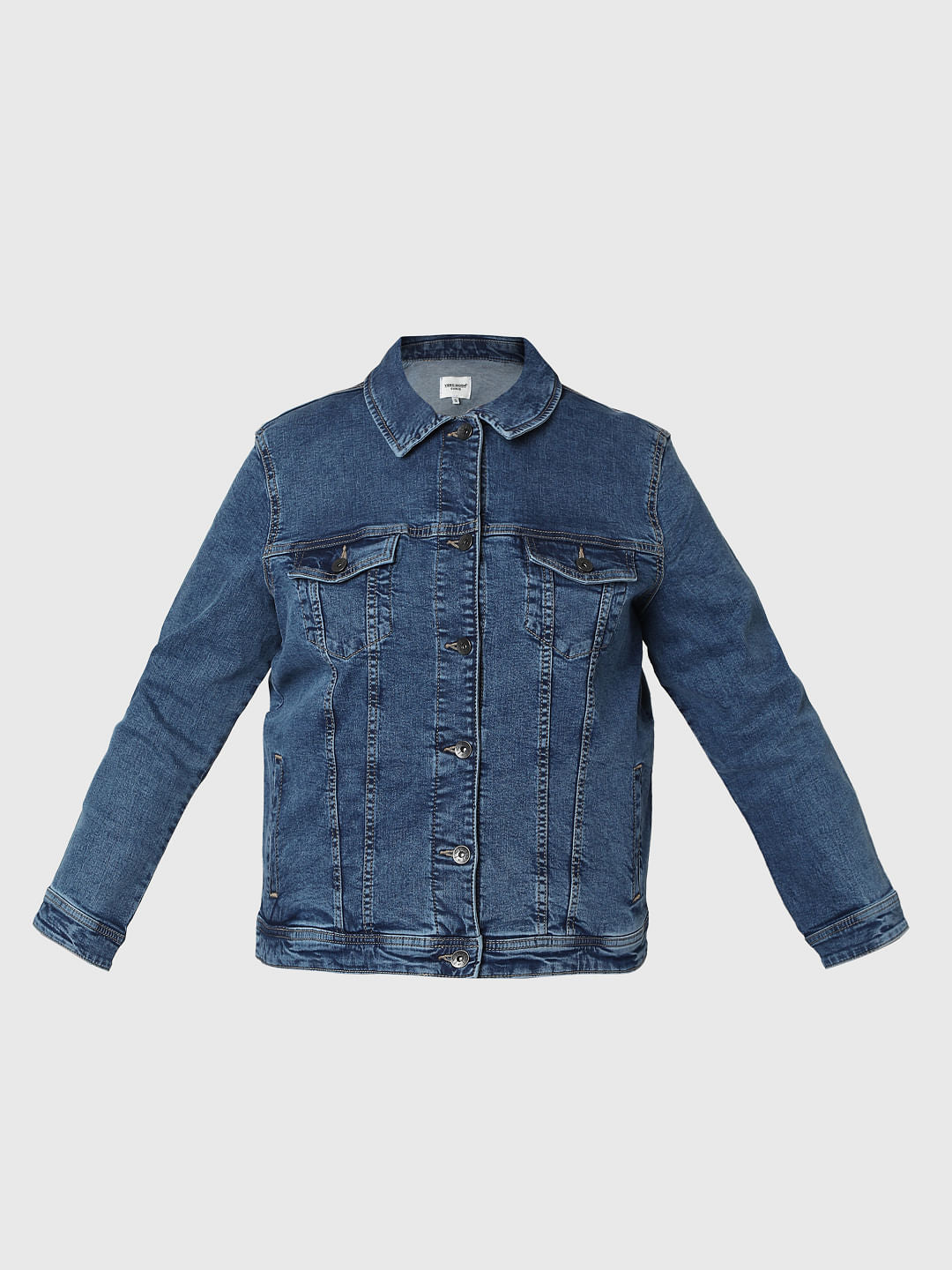 Curve Blue Washed Denim Jacket
