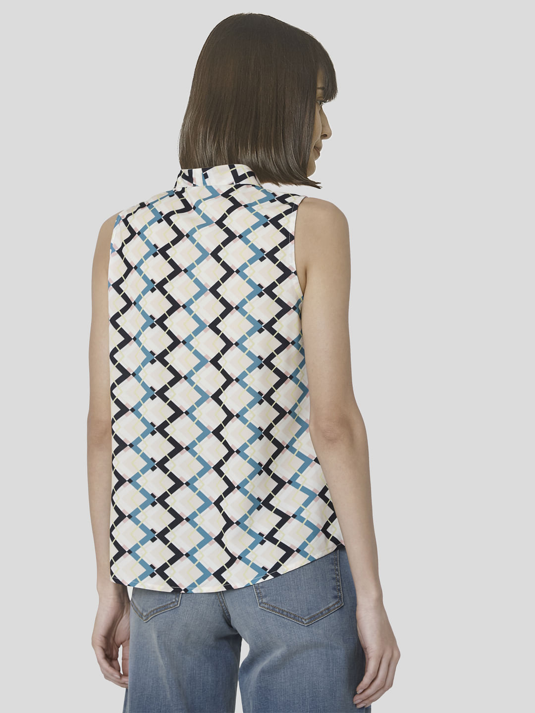 Multi-Coloured Moroccan Print Top