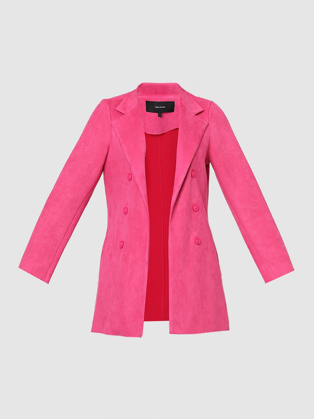 Fuchsia Pink Suede Jacket