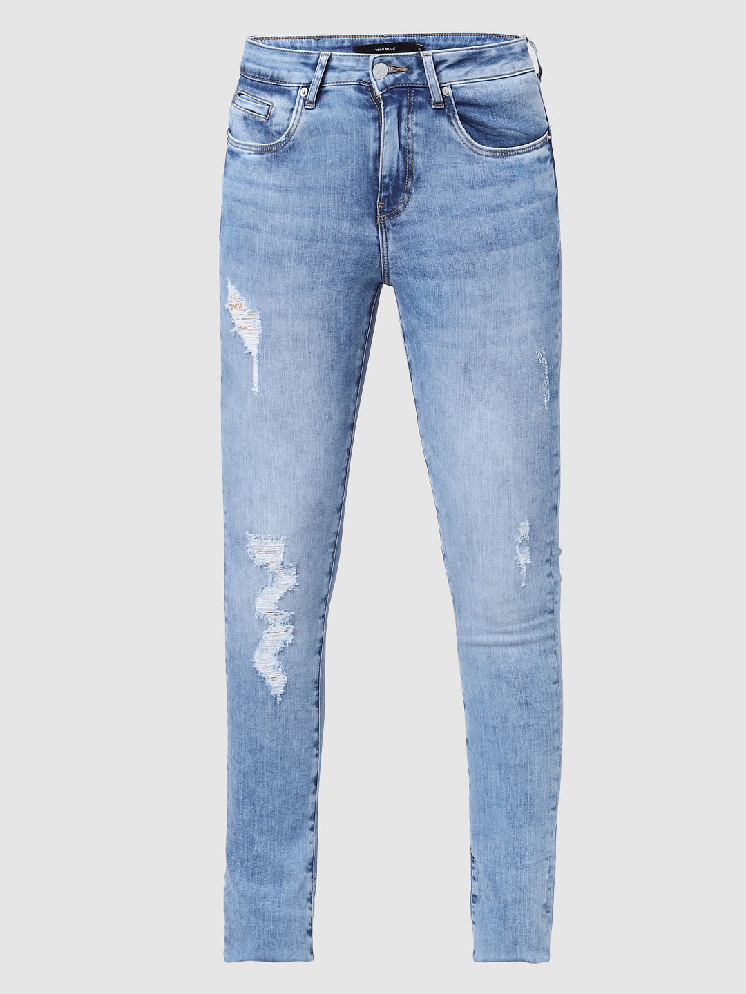 Light Blue Distressed Pushup Wendy Skinny Jeans