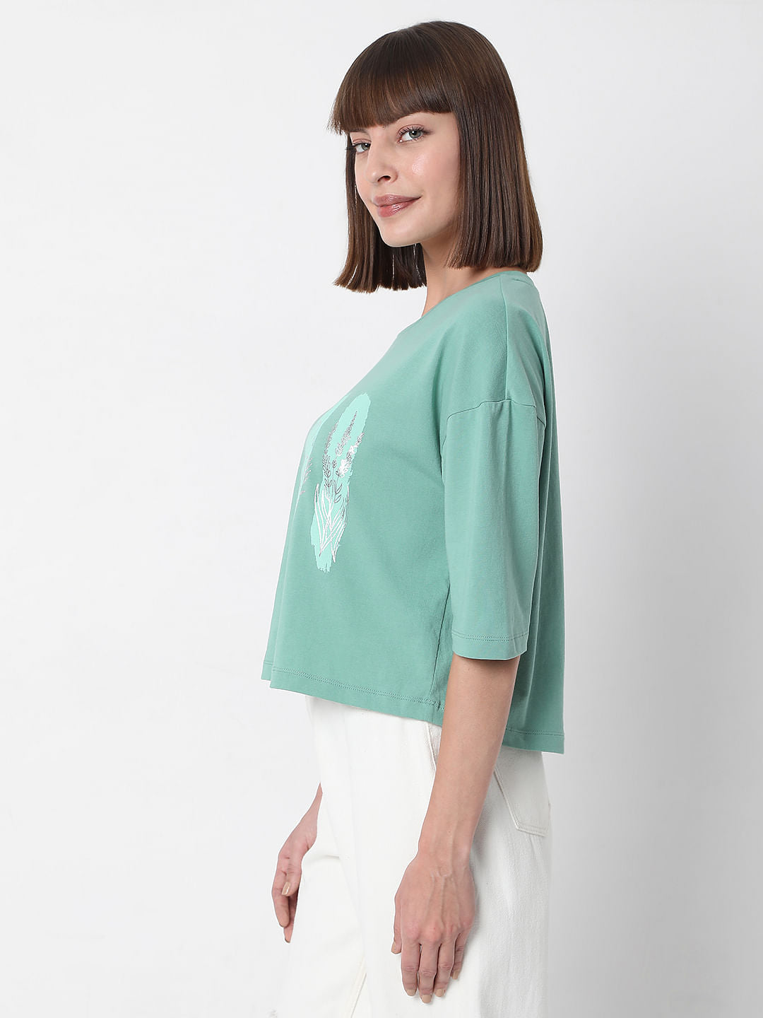 Green Graphic Print T-Shirt