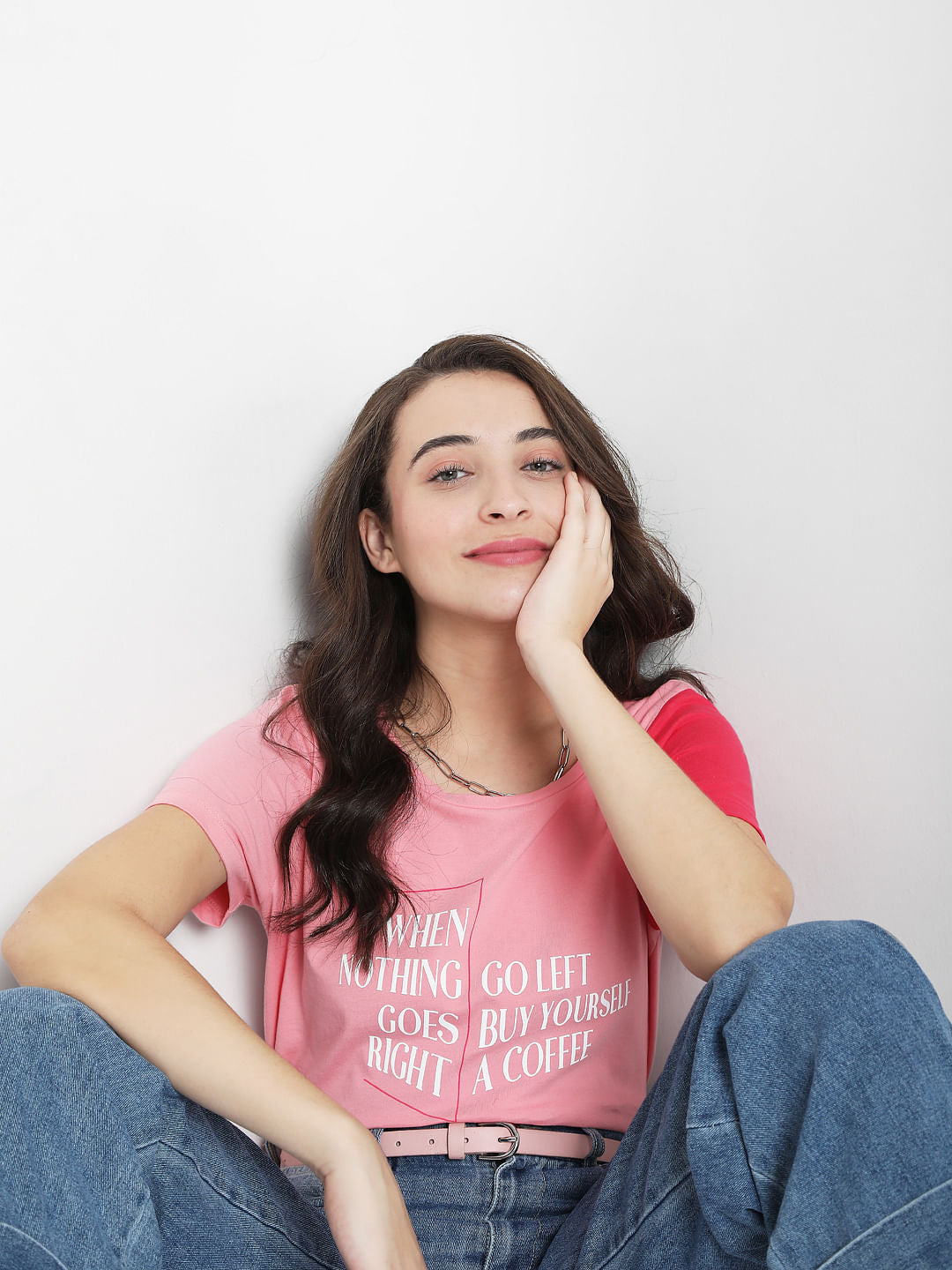Pink Colourblocked T-Shirt