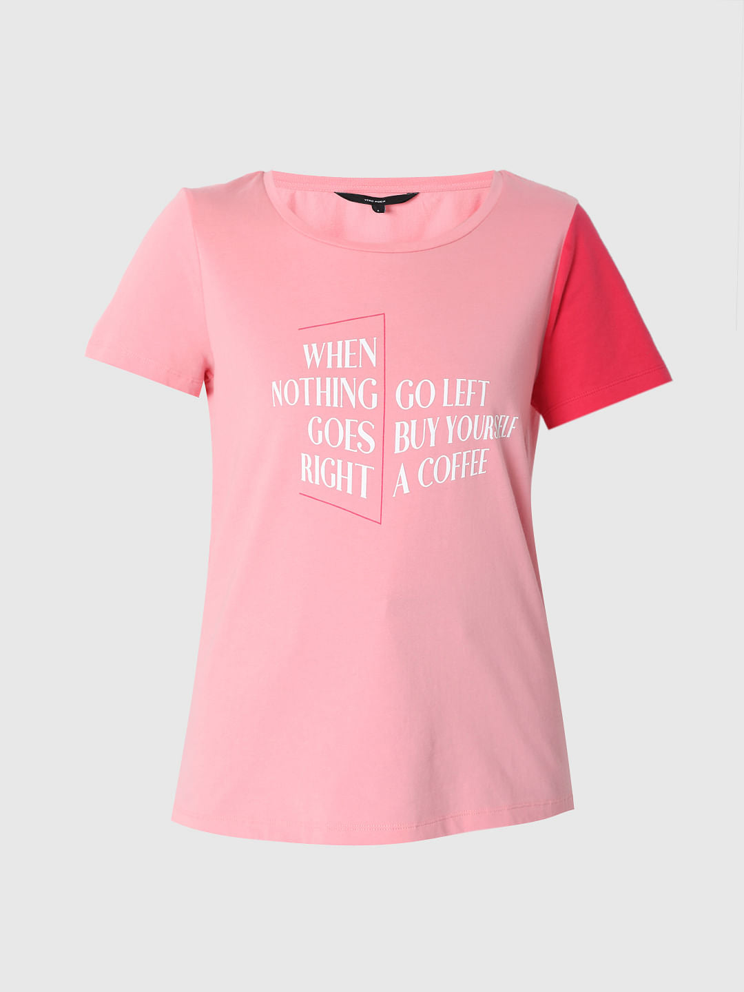 Pink Colourblocked T-Shirt