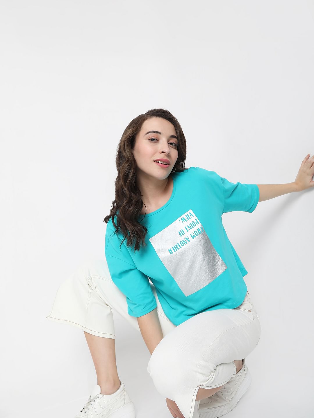 Blue Graphic Print T-Shirt