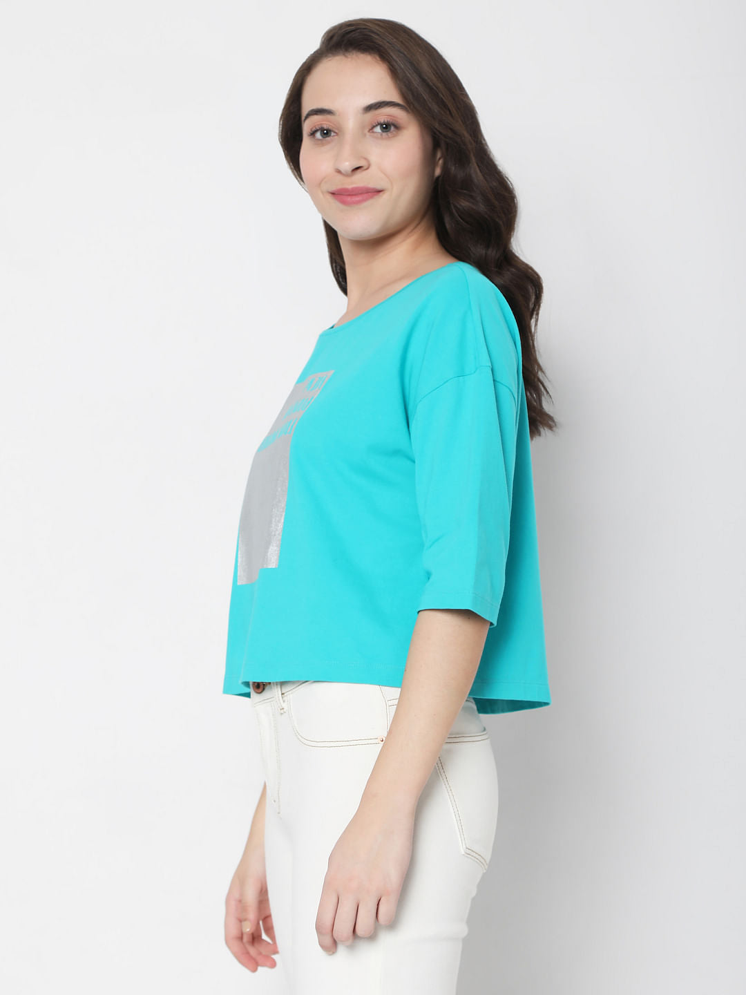 Blue Graphic Print T-Shirt