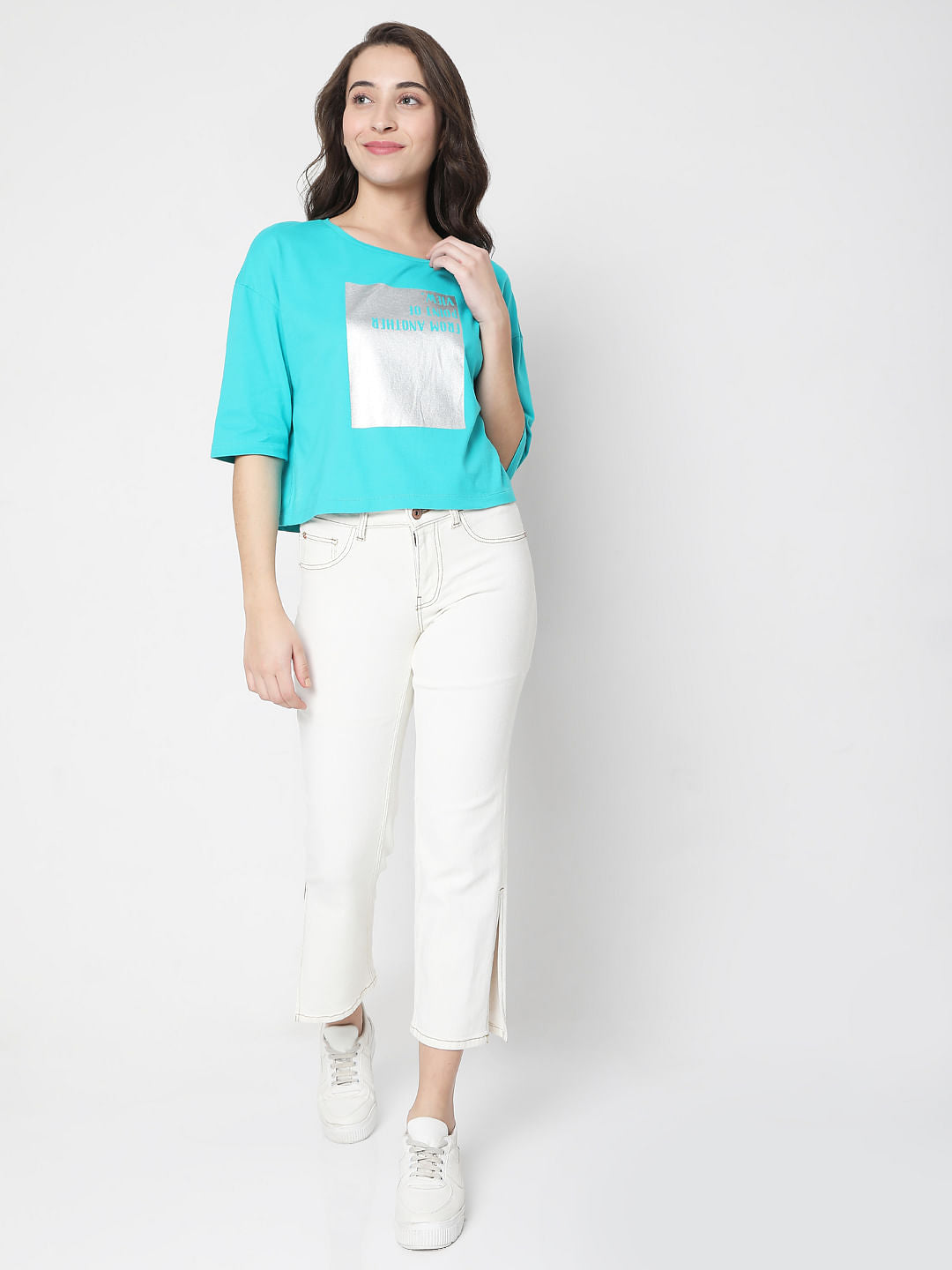 Blue Graphic Print T-Shirt