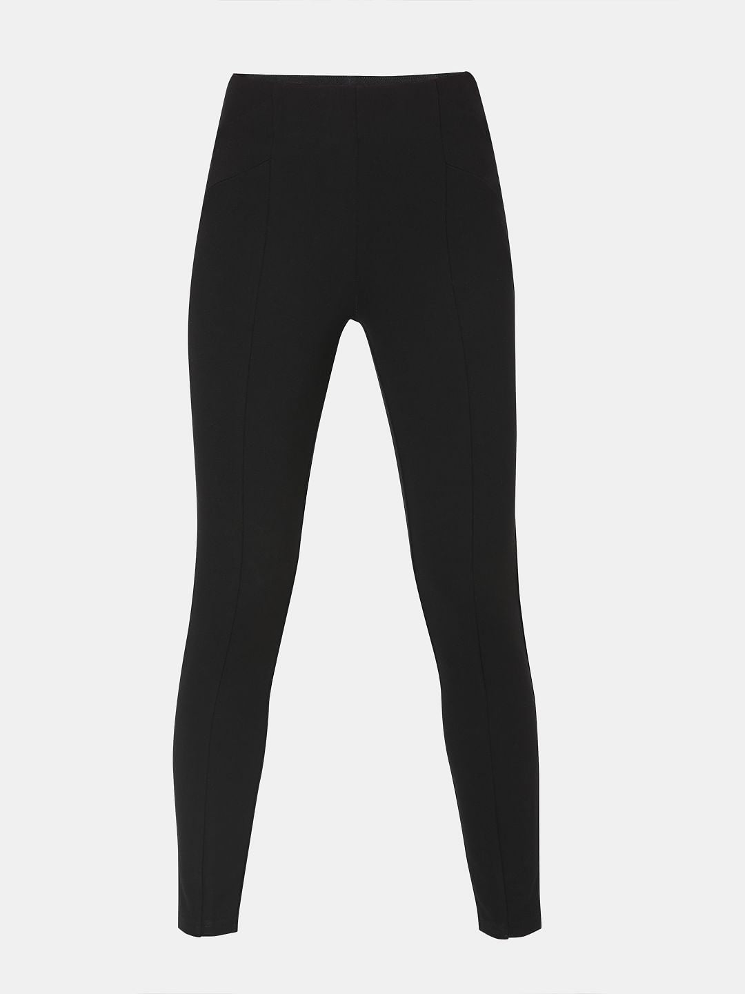 Black High Rise Side-Zip Jeggings