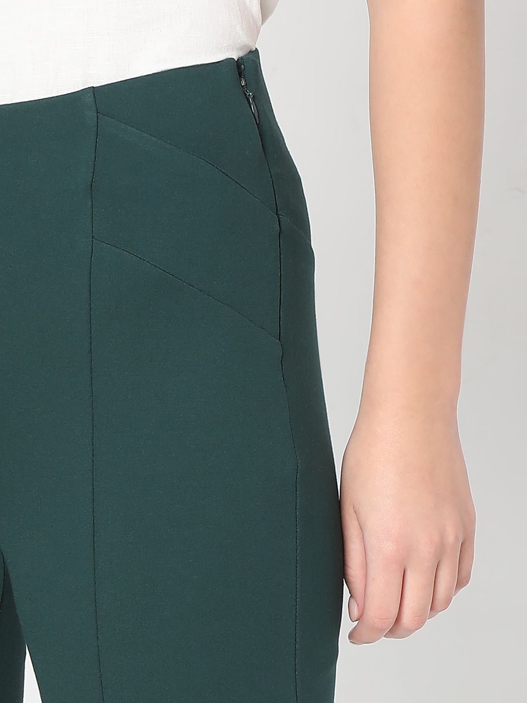 Green High Rise Jeggings