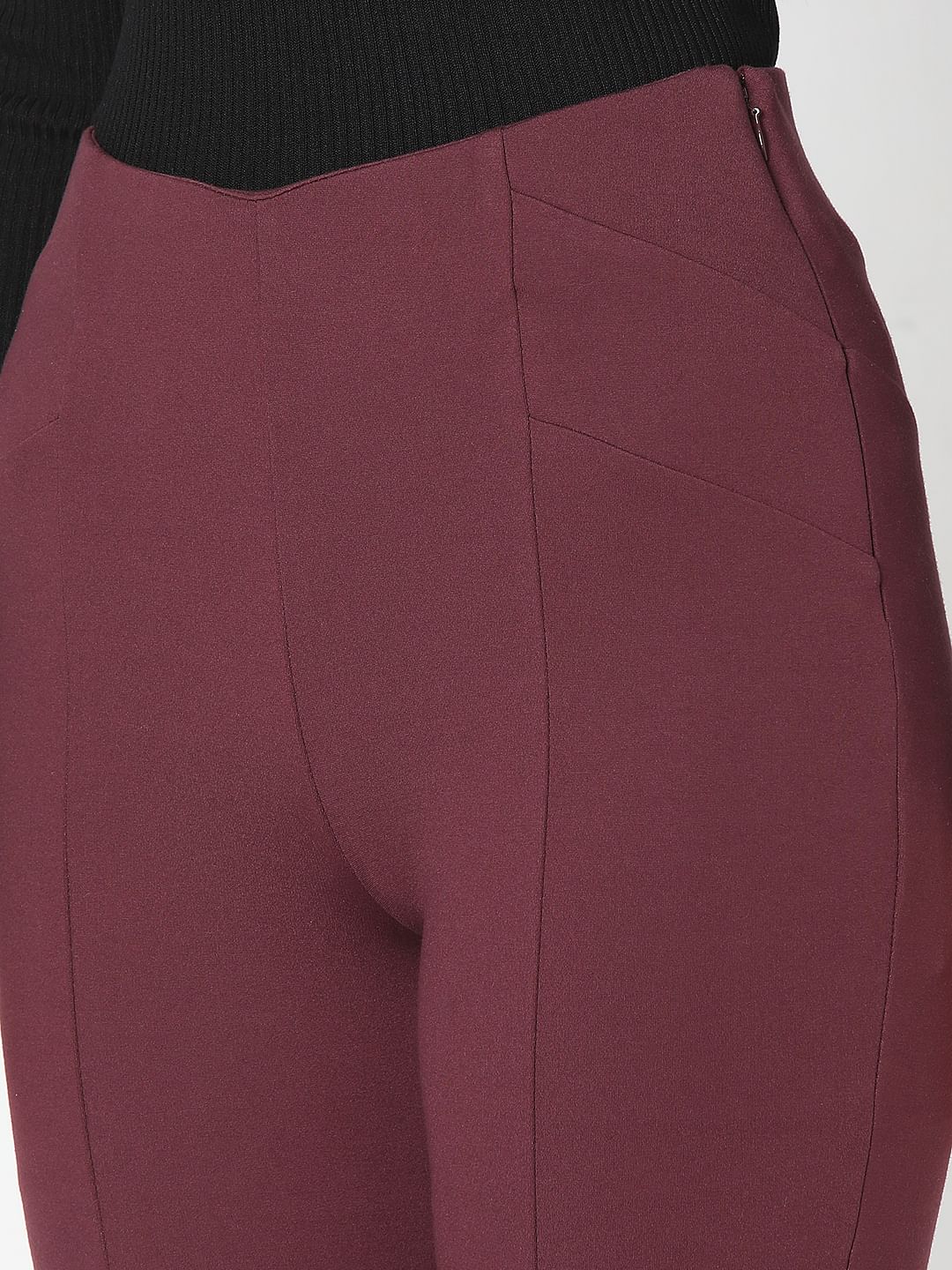 Wine High Rise Jeggings