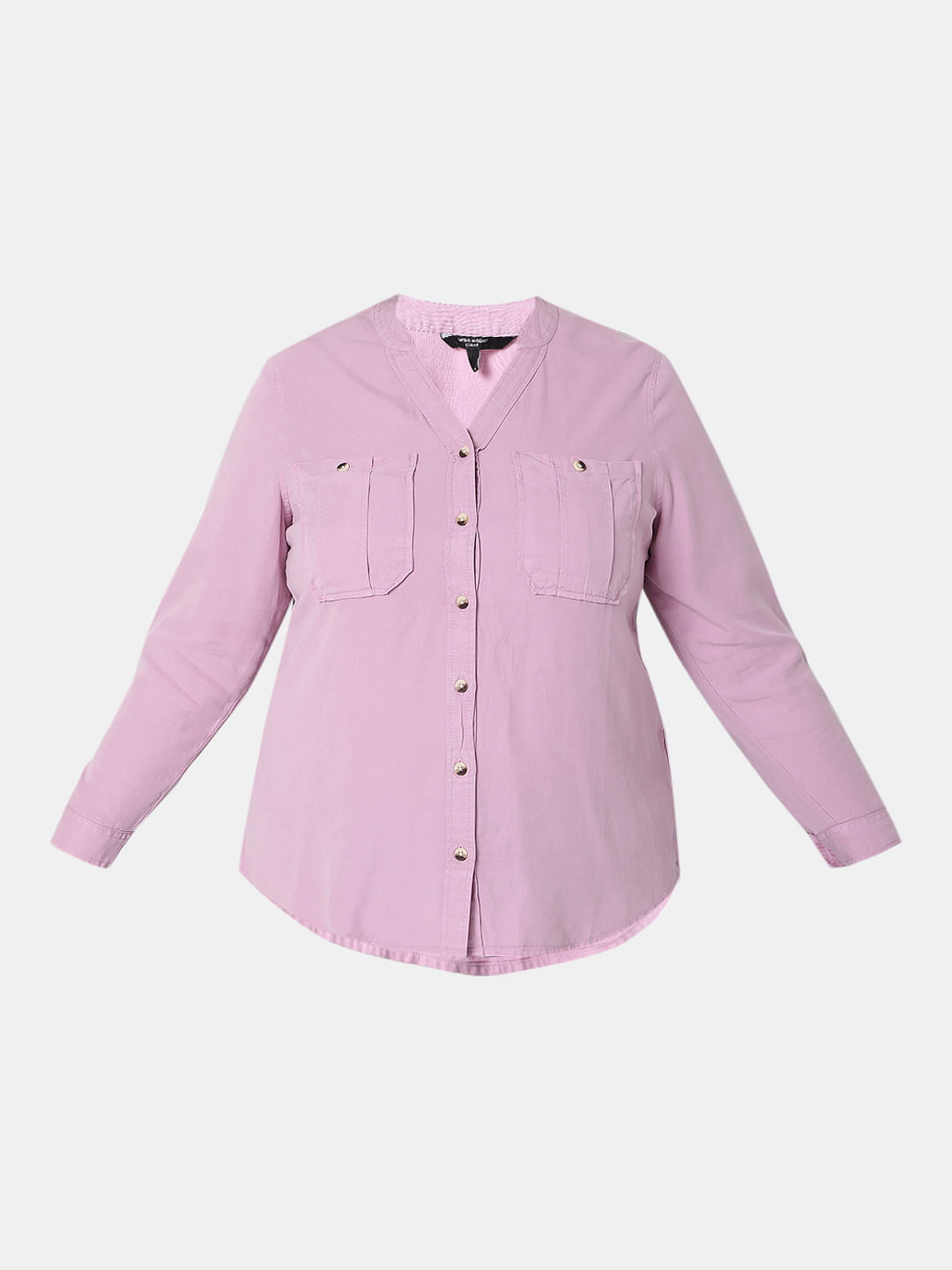 Curve Lavender V-Neck Shirt