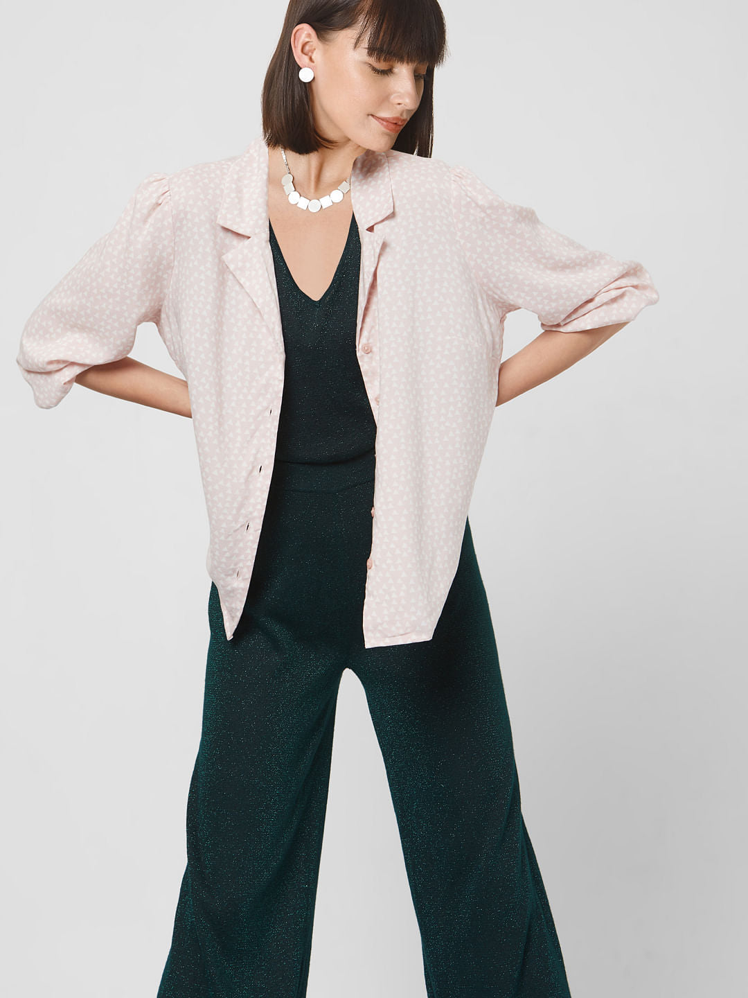 Light Pink All Over Print Shirt