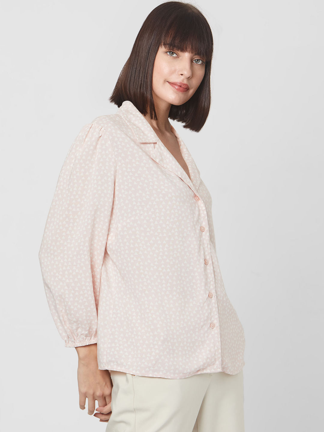 Light Pink All Over Print Shirt