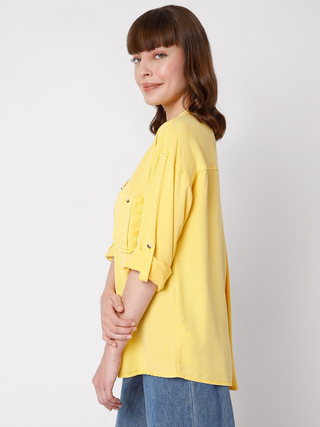 Yellow Solid Shirt