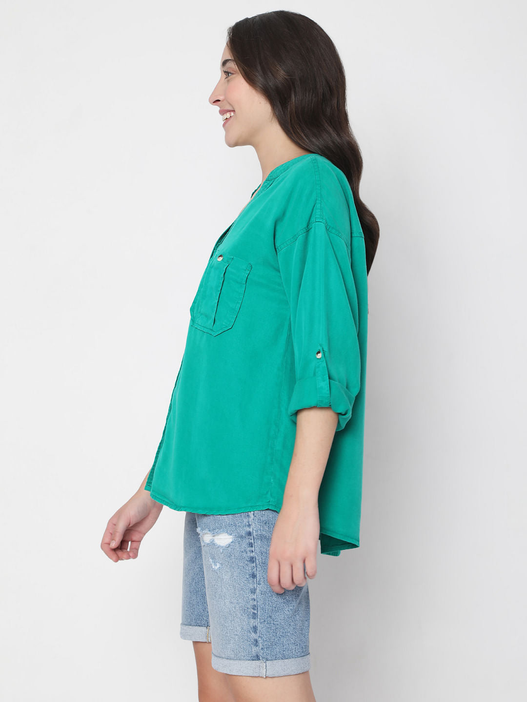 Green Tencel Shirt