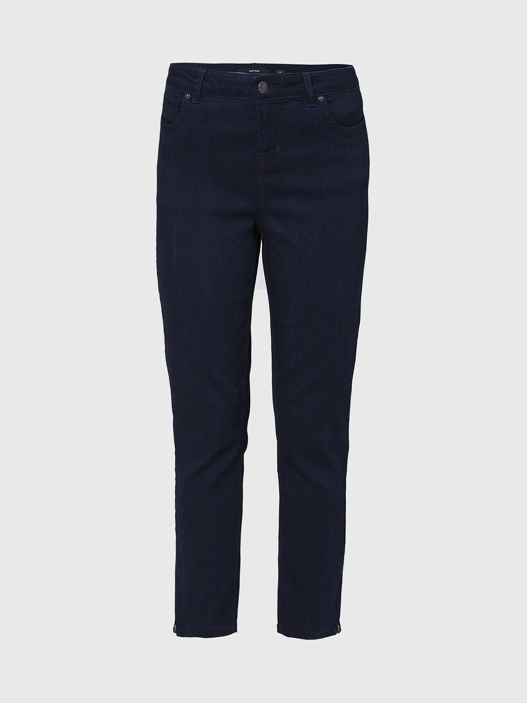 Dark Blue Mid Rise Skinny Jeans