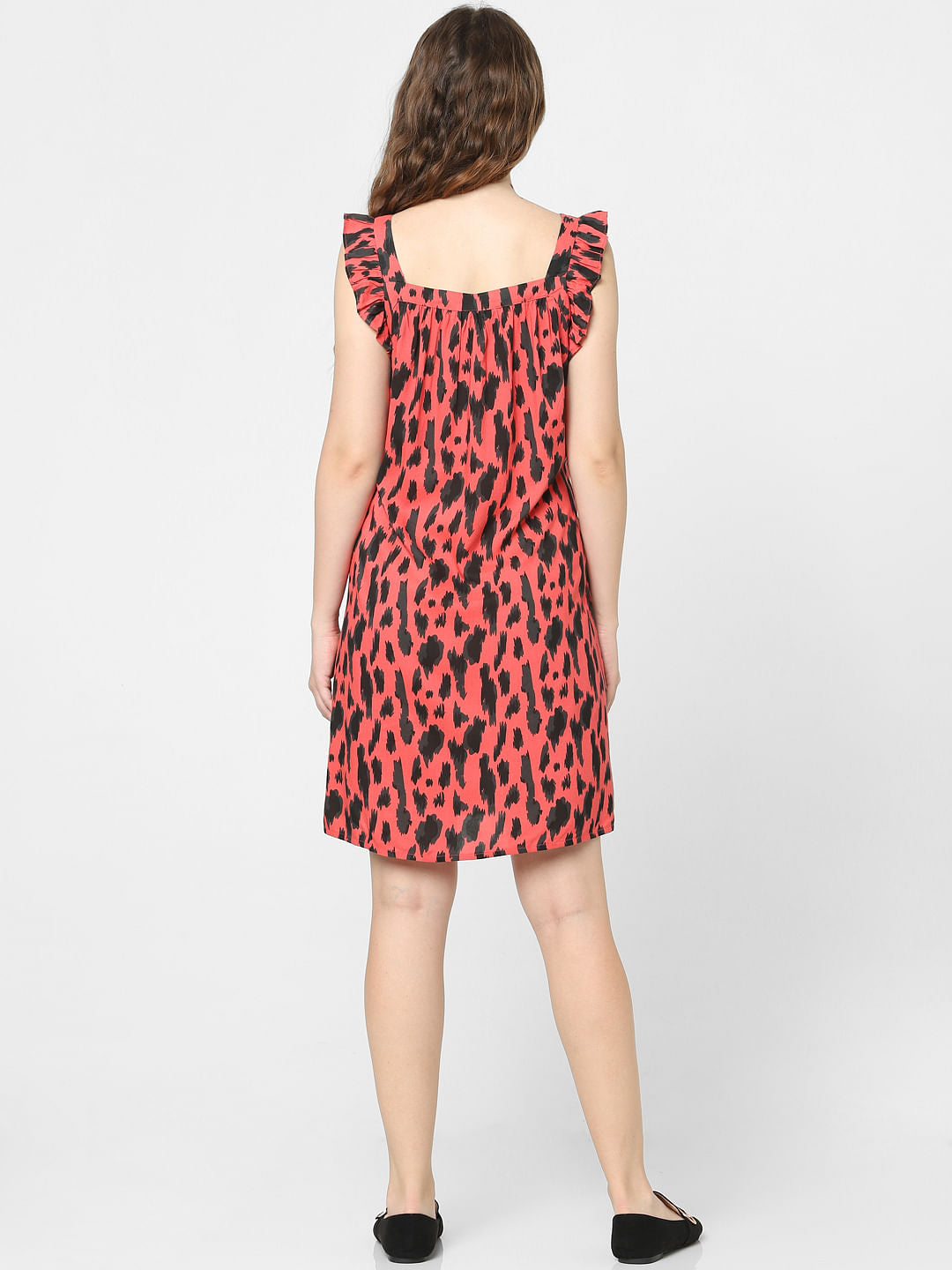 Pink Abstract Print Dress