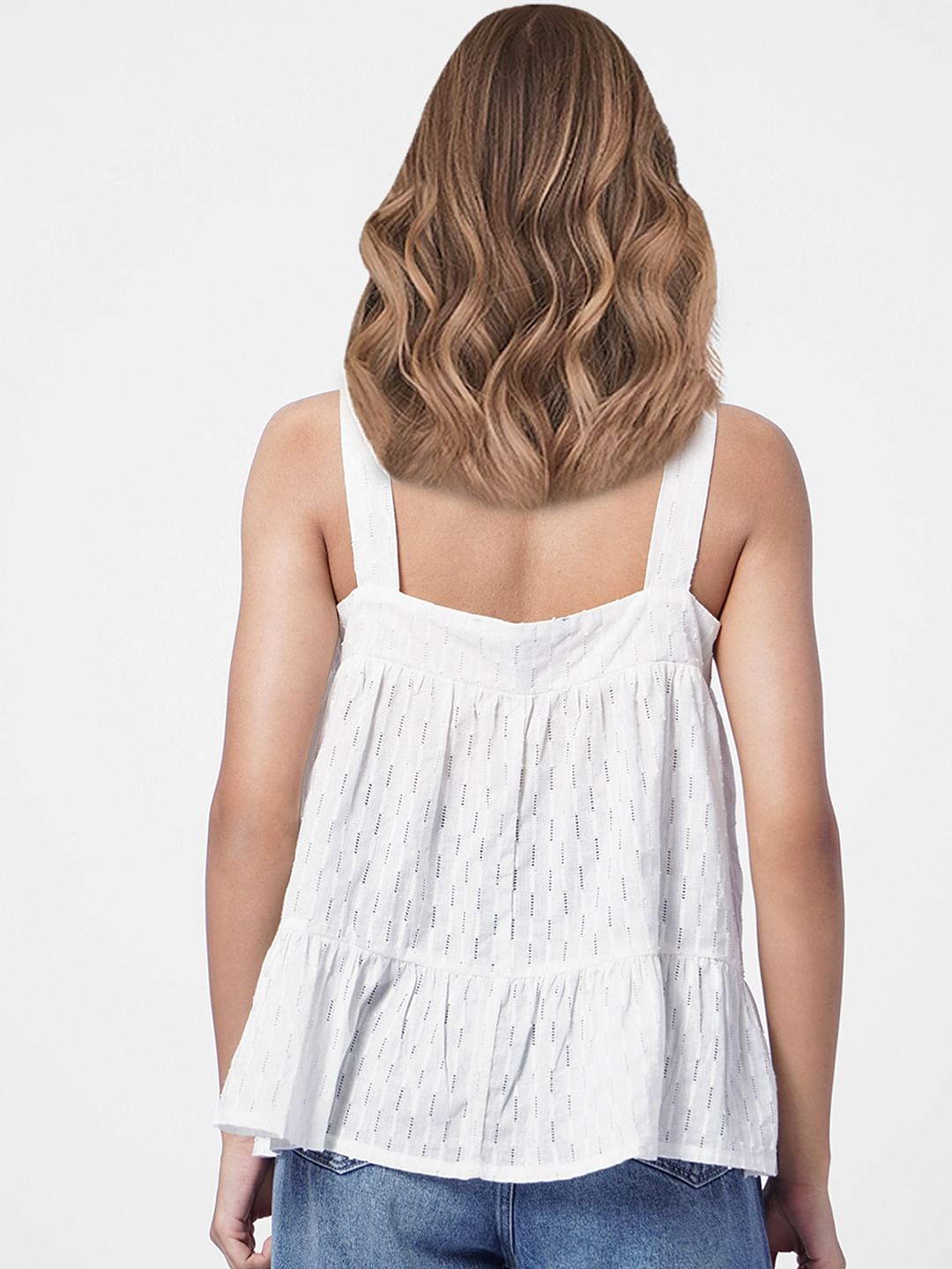 White Flared Top