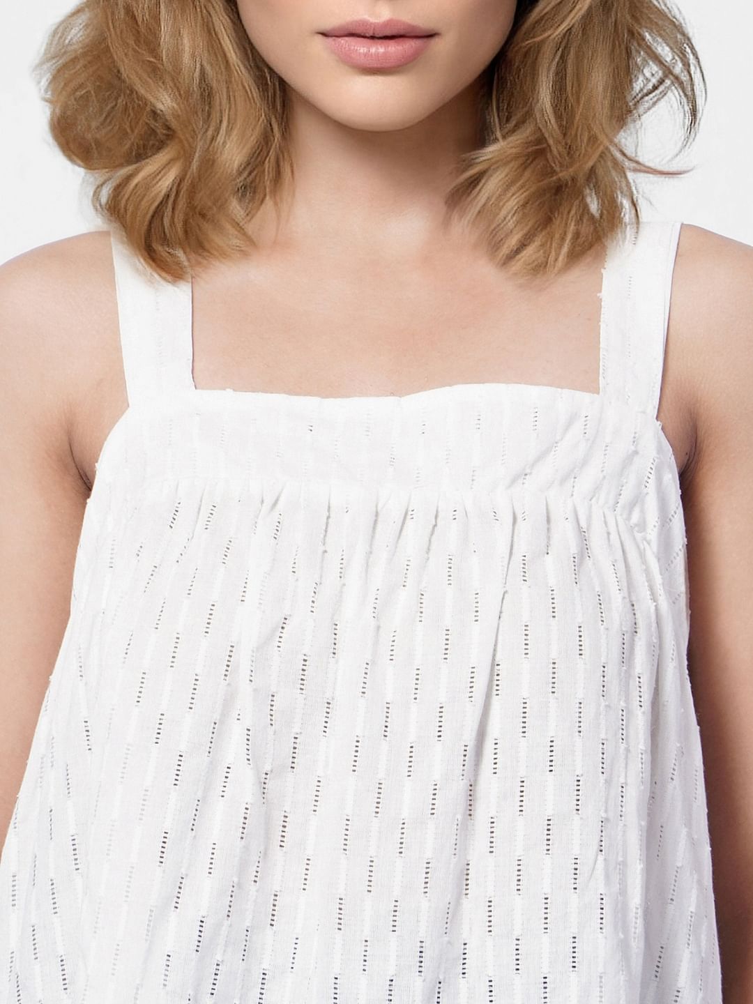 White Flared Top