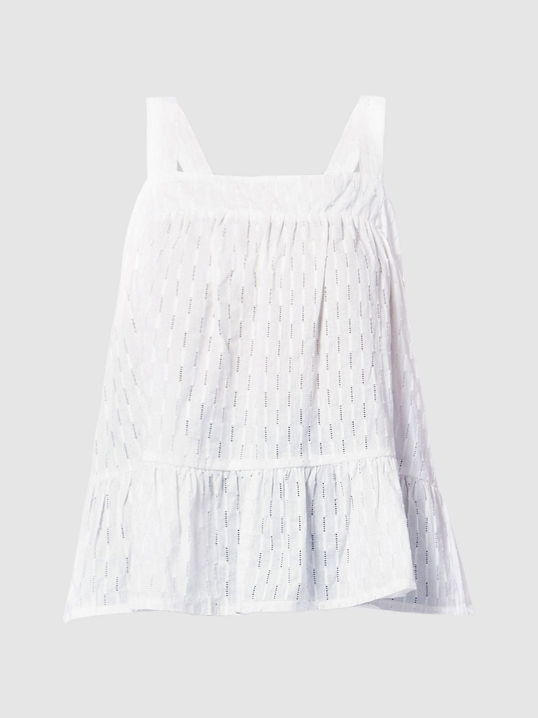 White Flared Top