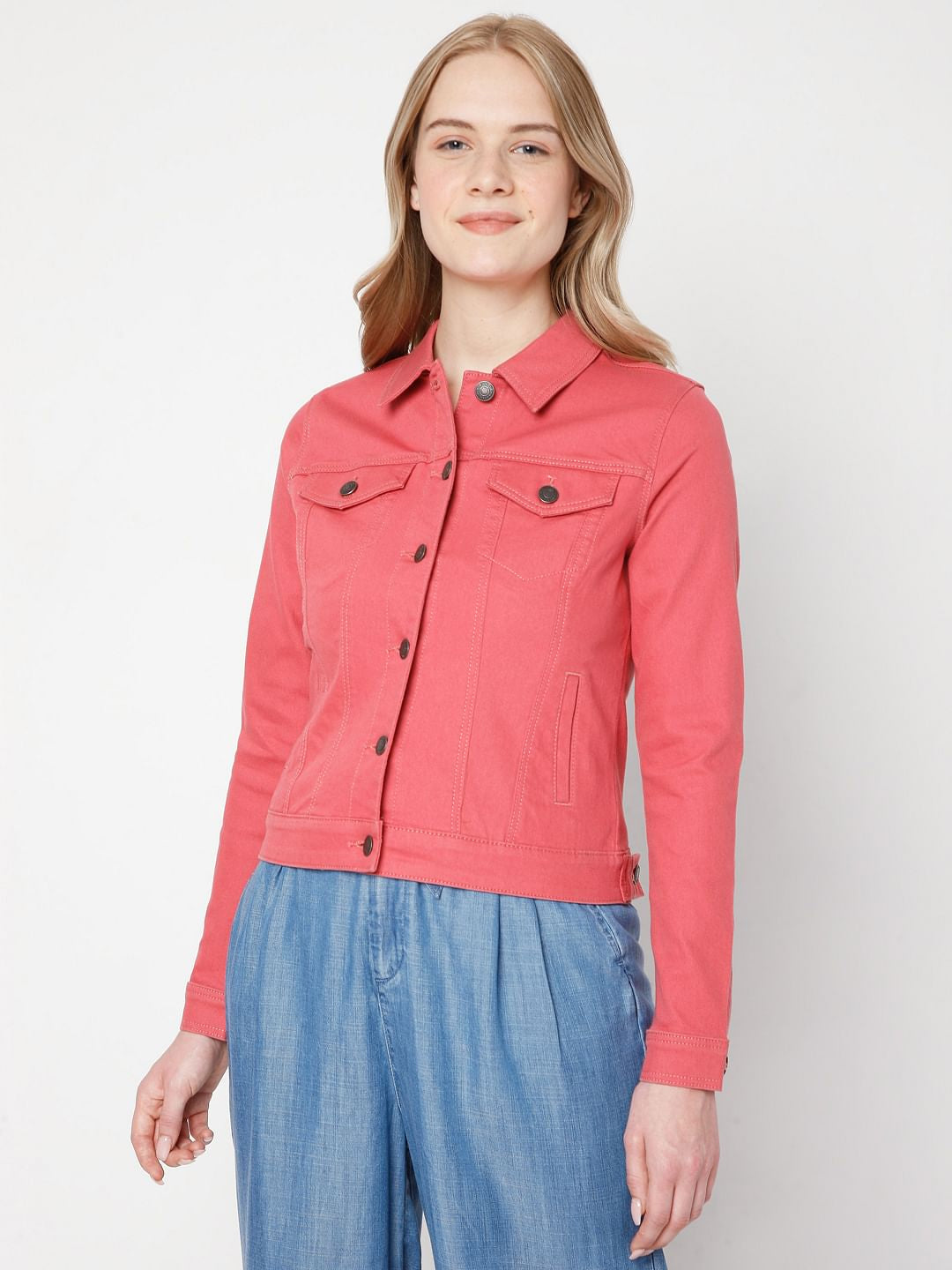Coral Twill Jacket