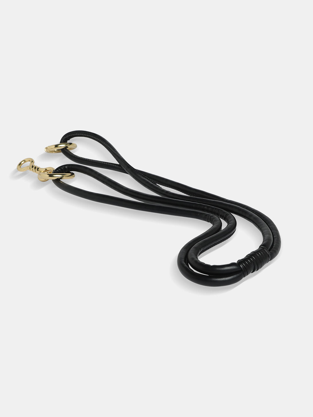 Black Twisted Cord Dress Belt