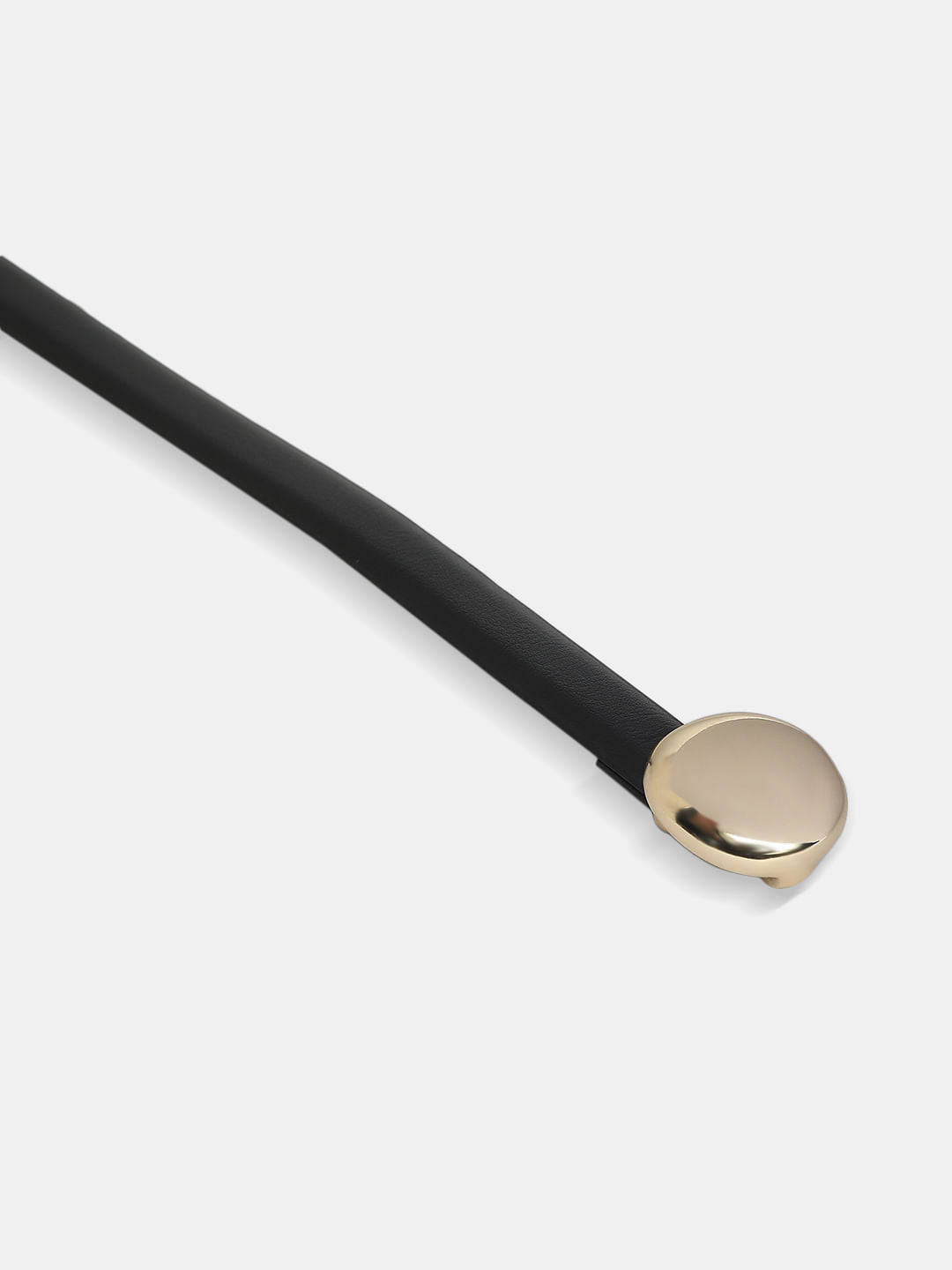 Black Snap Buckle Dress Belt