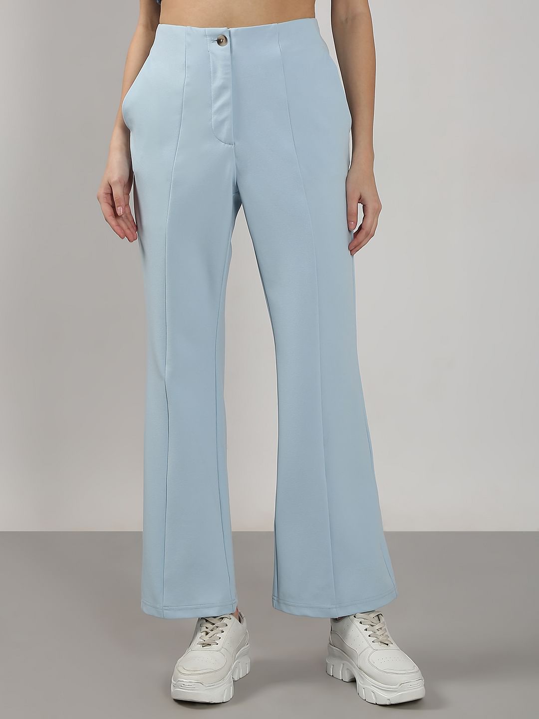 Light Blue Flared Pants