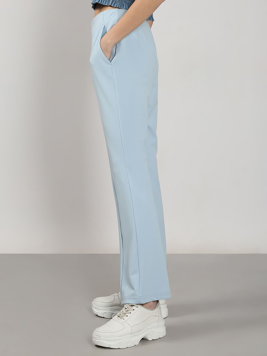 Light Blue Flared Pants
