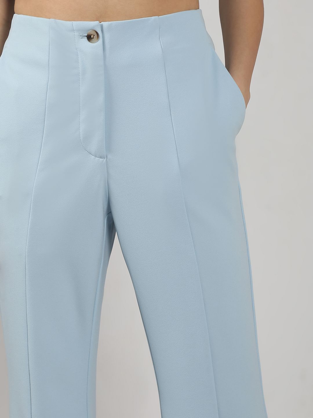 Light Blue Flared Pants