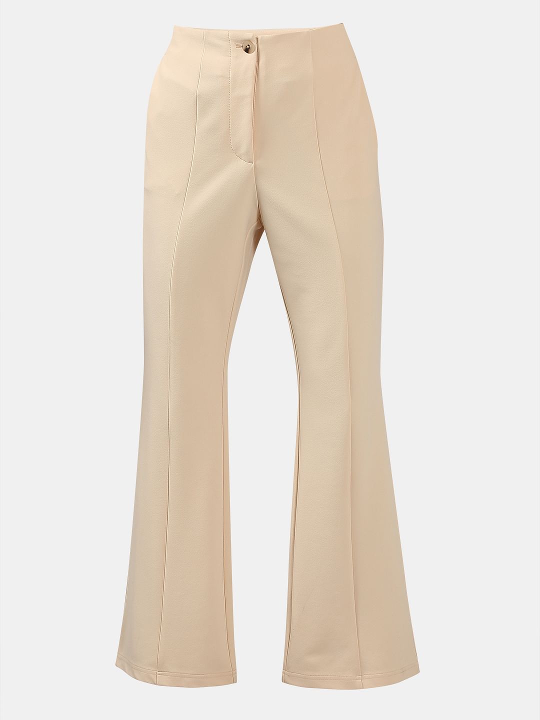 Beige Flared Pants