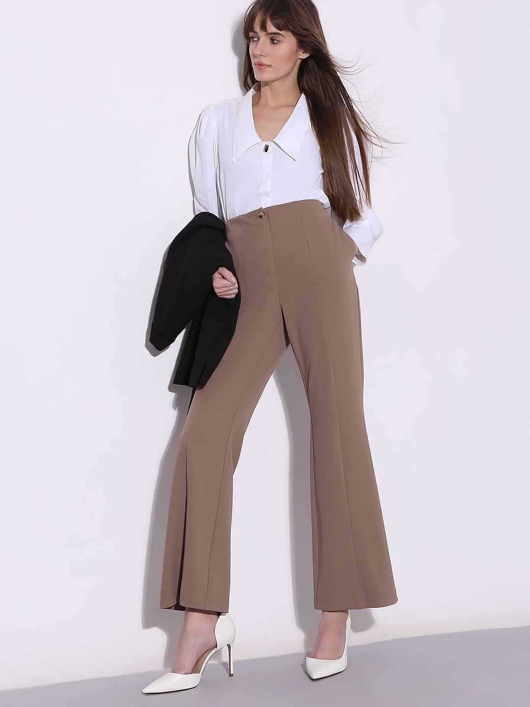 Brown Flared Pants
