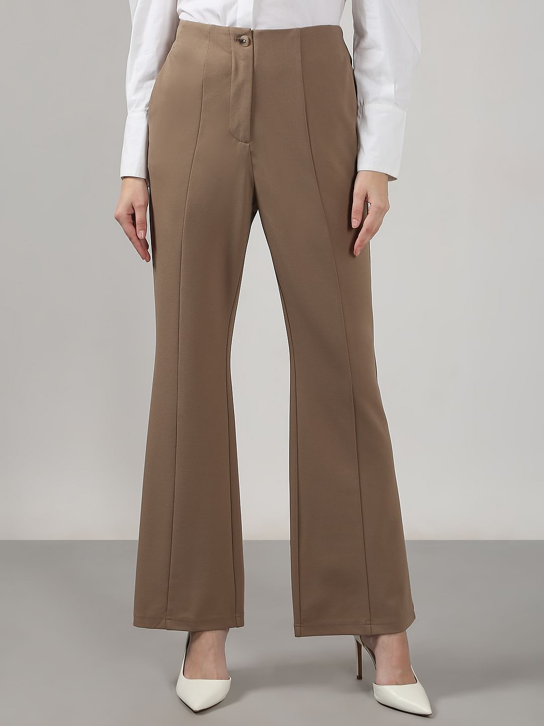 Brown Flared Pants