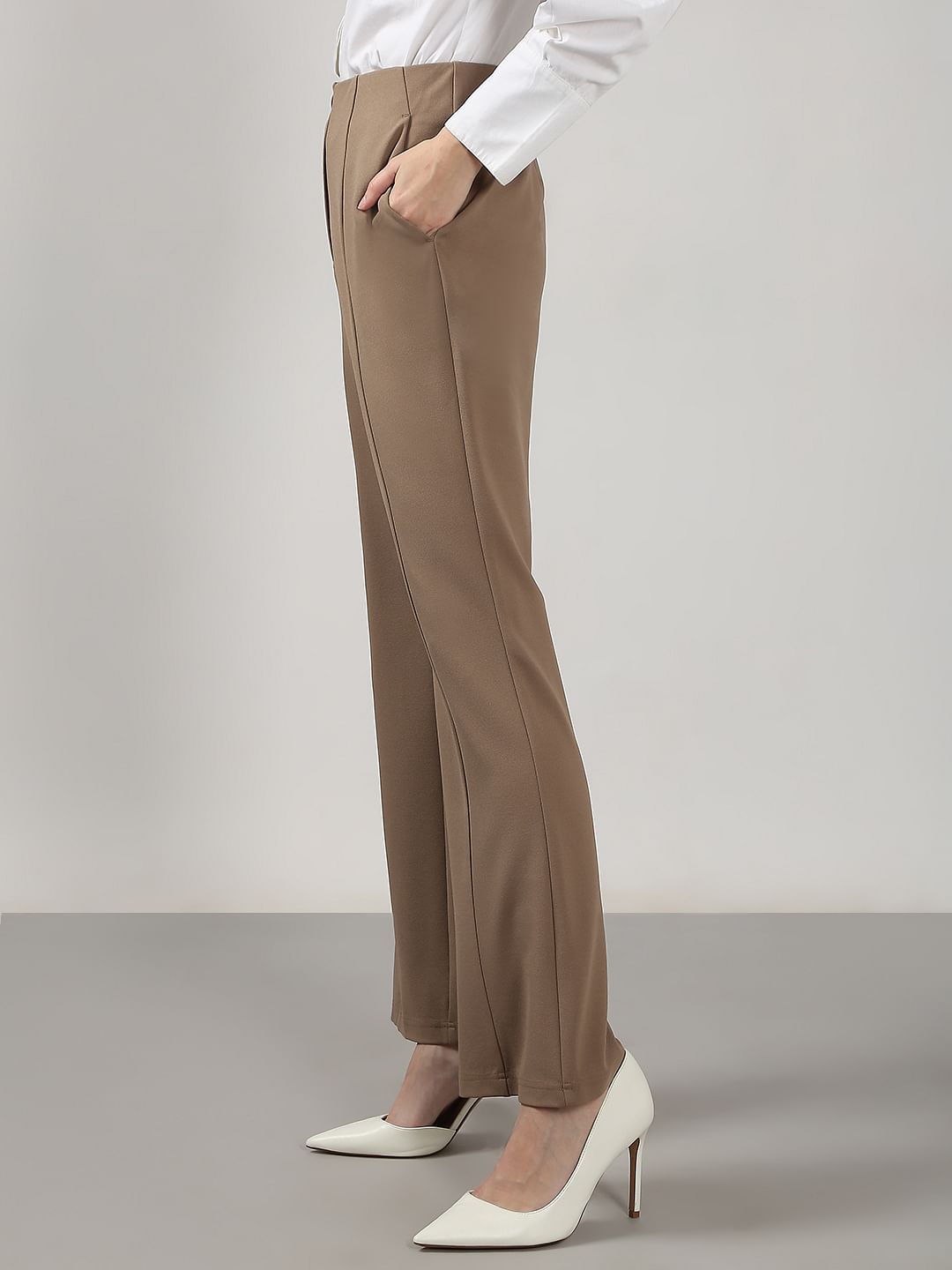 Brown Flared Pants