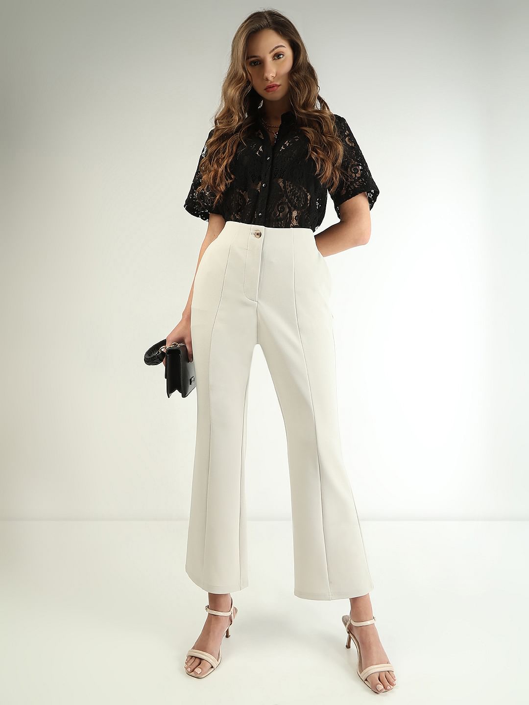 Off-White High Rise Flared Pants