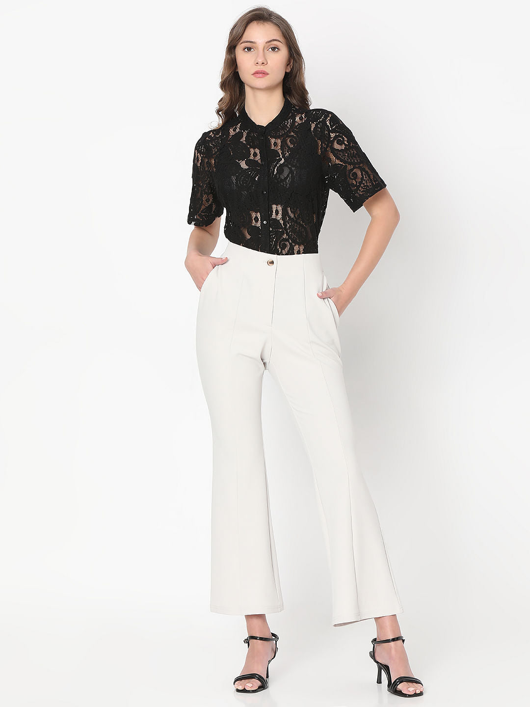 Off-White High Rise Flared Pants