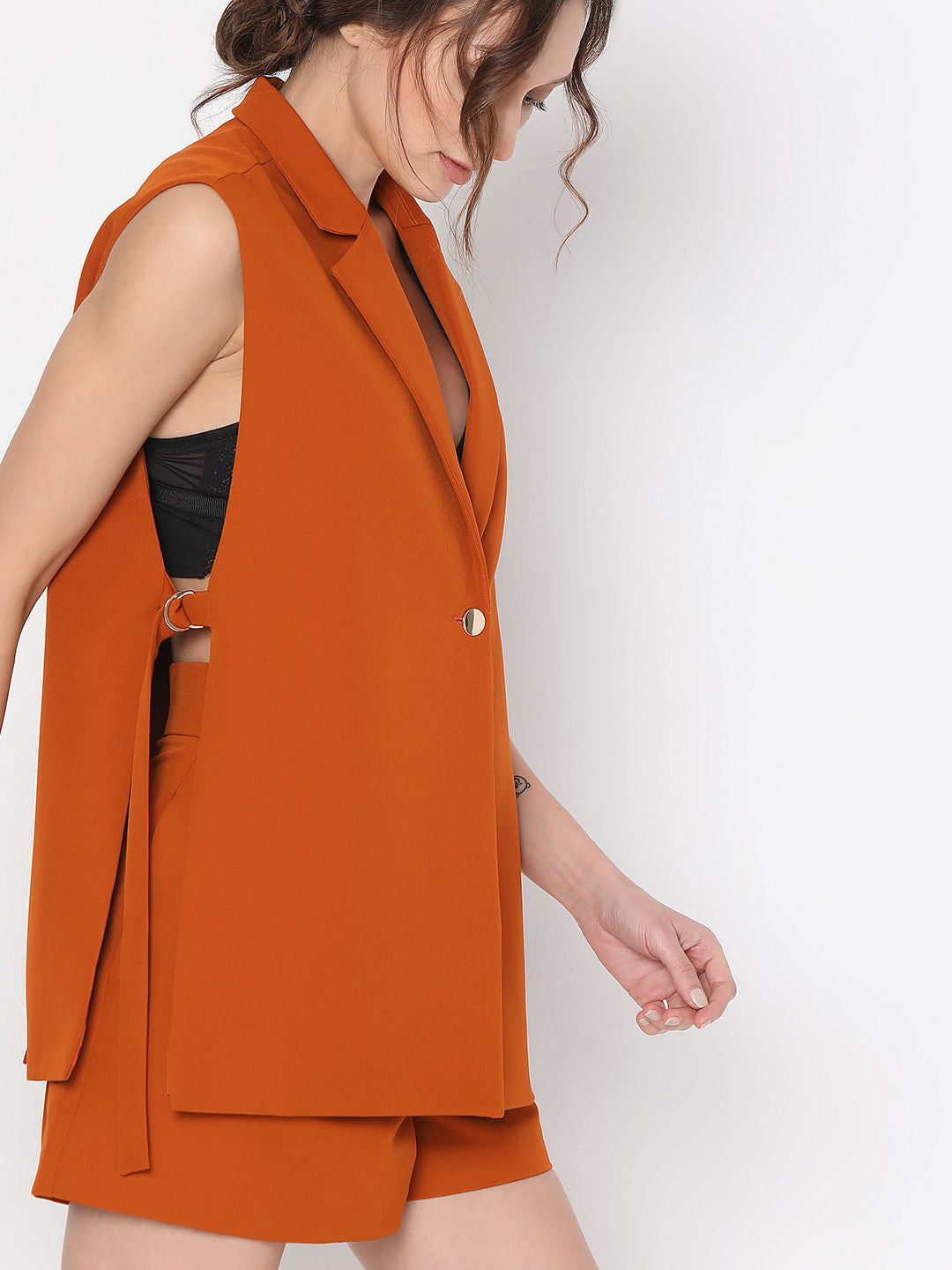 Orange Co-Ord Set Blazer
