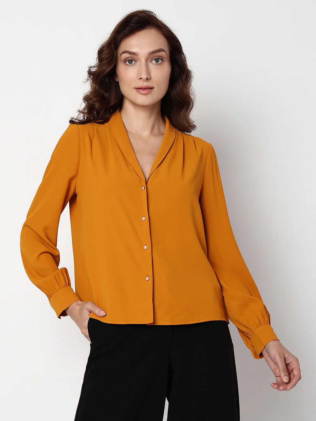 Mustard Full Sleeves Top