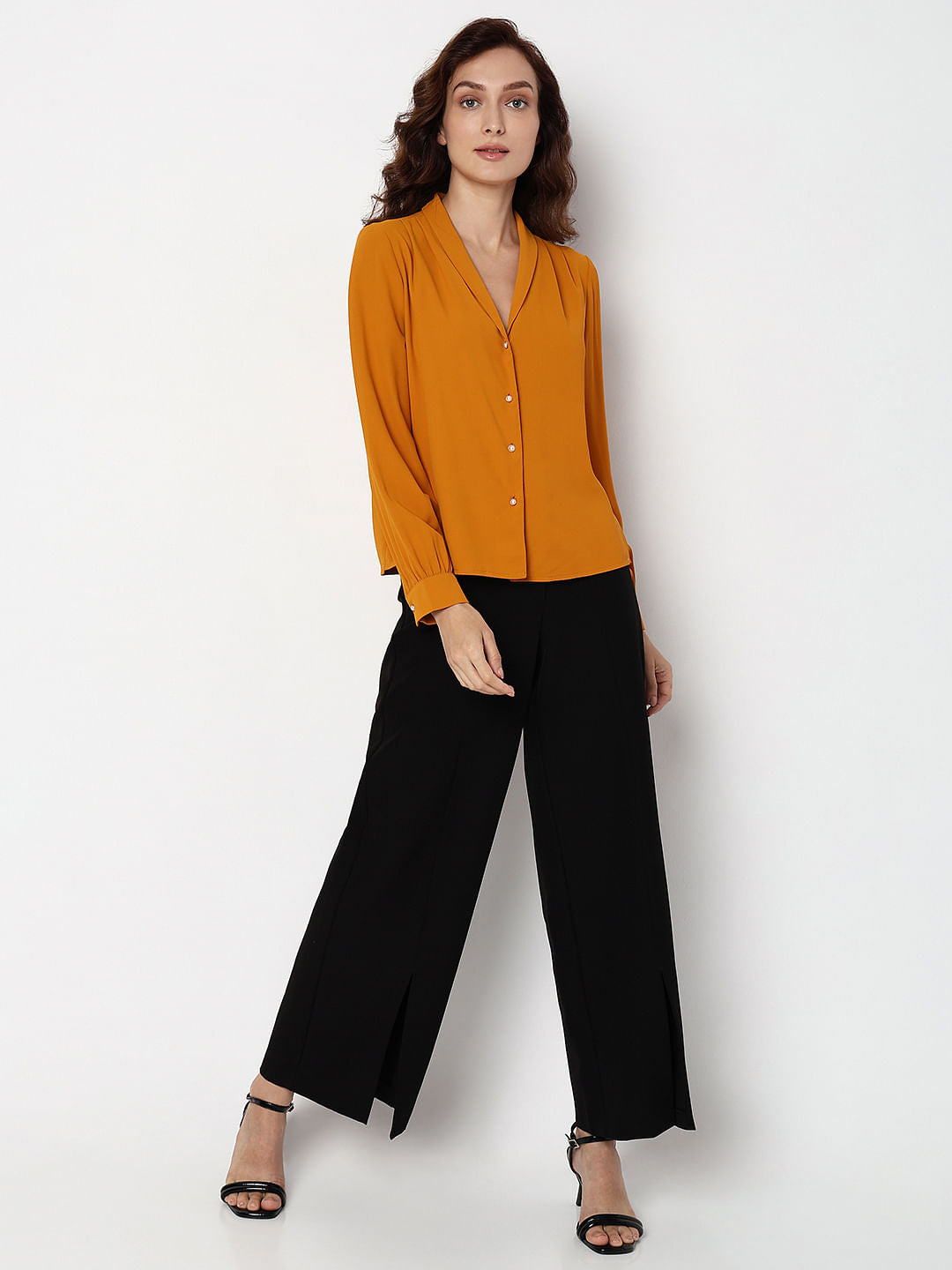 Mustard Full Sleeves Top